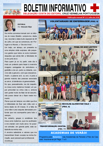 Boletim Informativo 111, Julho de 2024